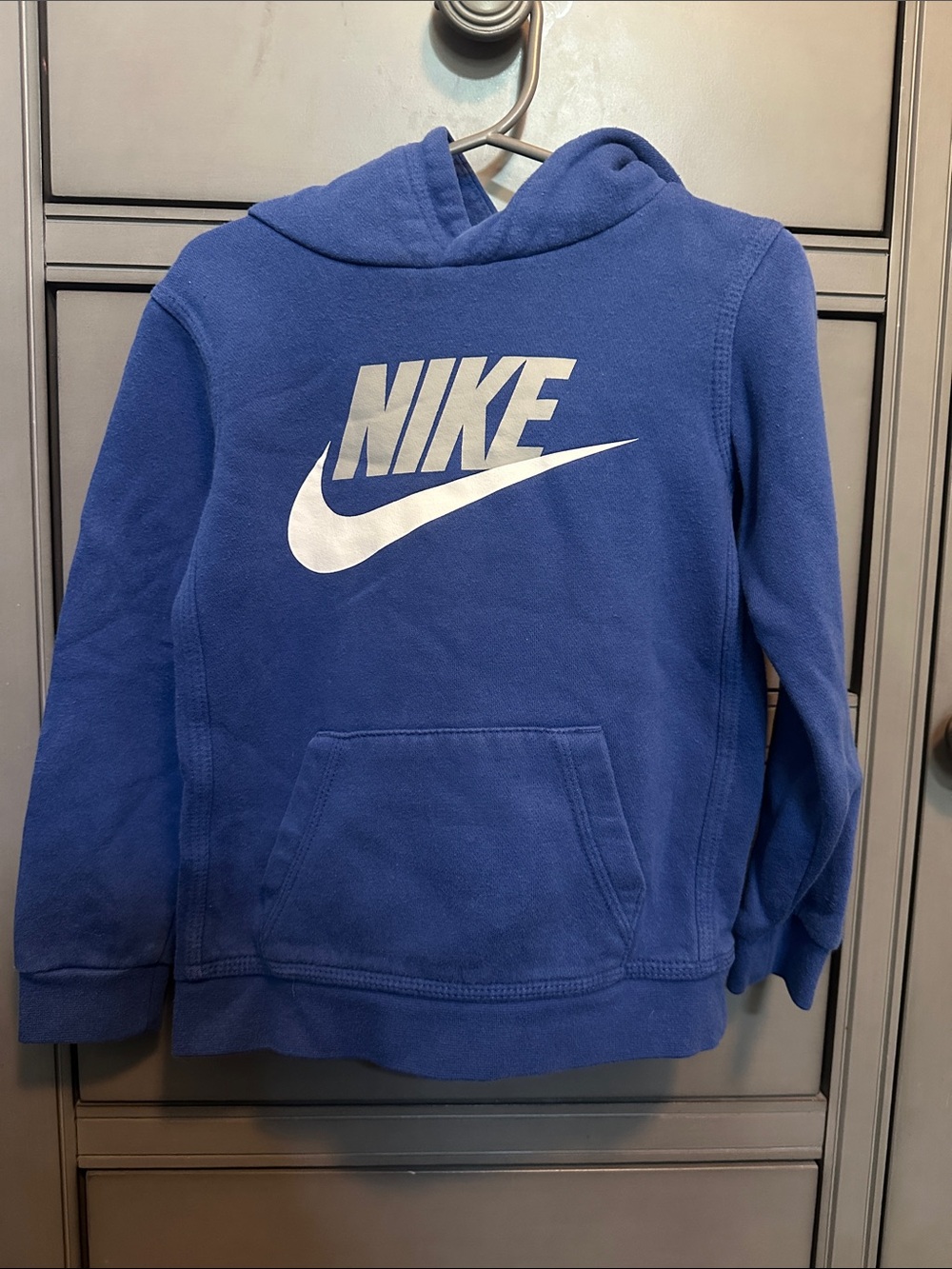Nike Kids Royal Blue Hoodie with White Swoosh